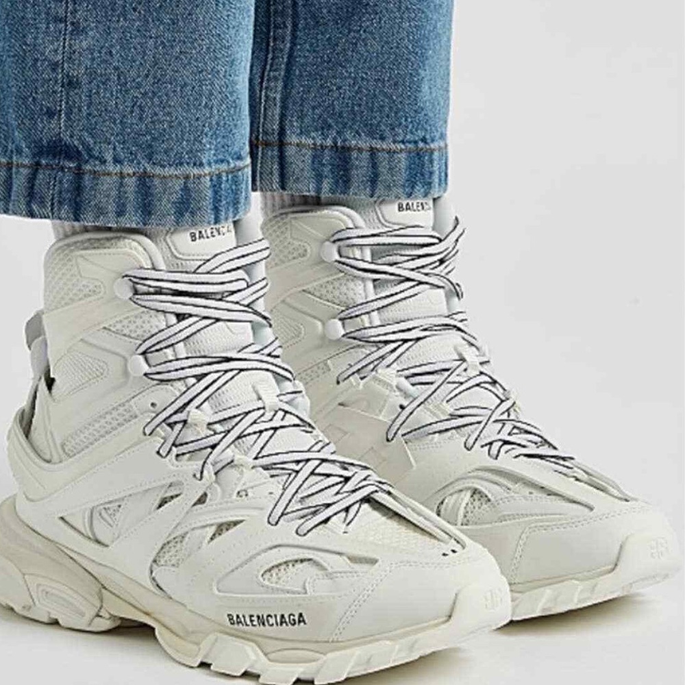 Balenciaga Track Hike Sneakers in White